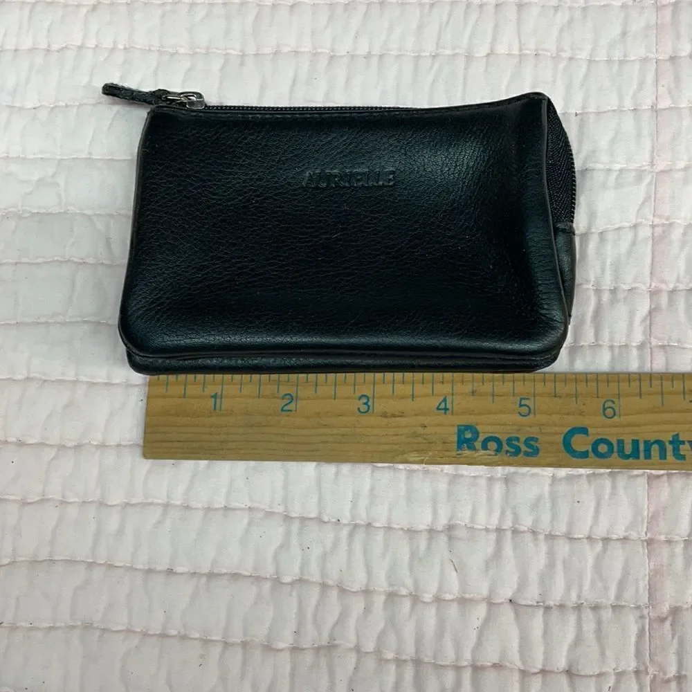 Aurielle Small Wristlet Clutch Black Leather
